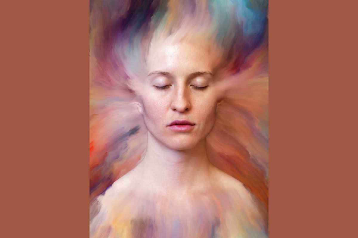 painting of woman with mind melting away